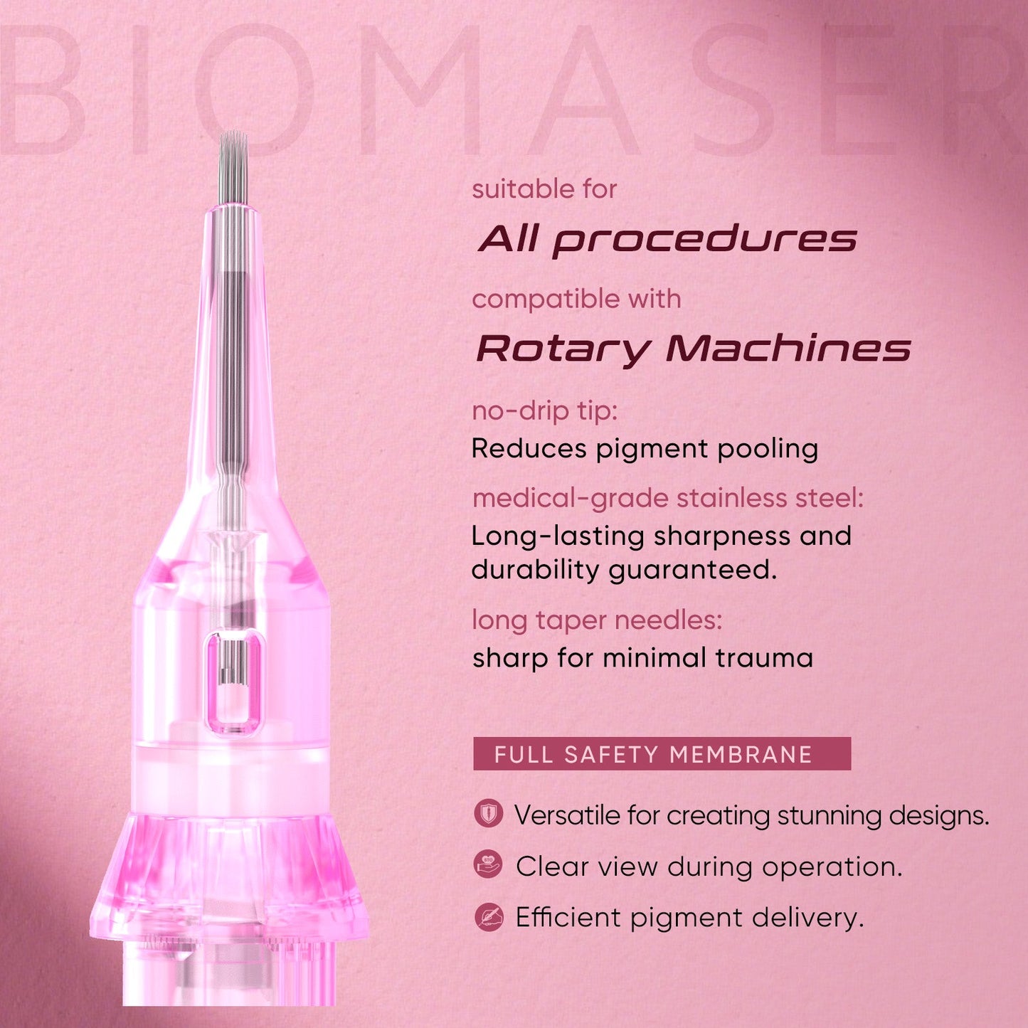 CM Curve Mangum Biomaser Pinky Pro Tattoo Permanent Makeup Needle Cartridges for standard tattoo pen machine