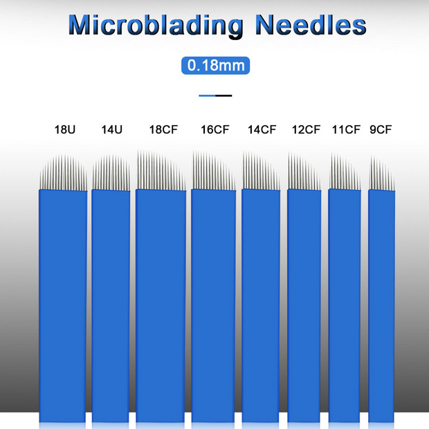 Dia. 0.18mm felexible disposable microblading Eyebrow Tattoo Needles 10pcs
