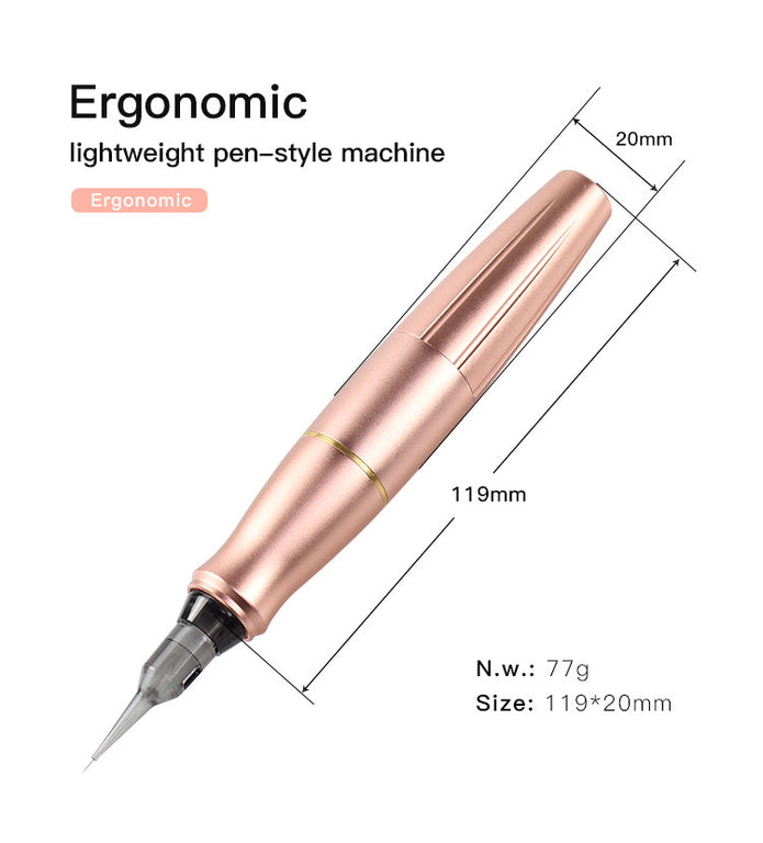 PMU Tattoo Machine Kit with CTGE004 Double Head for Universal Tattoo Cartridge Needle & BMX Screw Needle Thunderlord P90