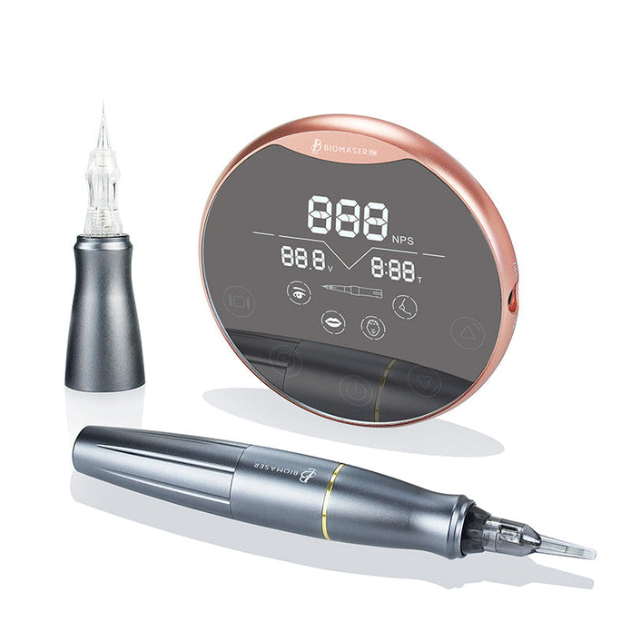 PMU Tattoo Machine Kit with CTGE004 Double Head for Universal Tattoo Cartridge Needle & BMX Screw Needle Thunderlord P90