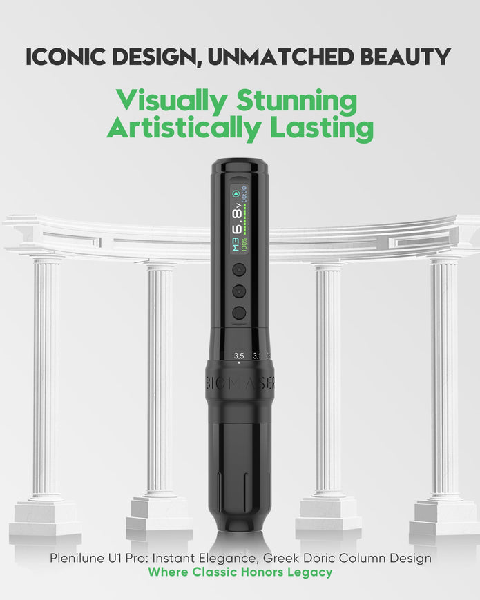 Biomaser Plenilune U1 Pro Wireless Tattoo & PMU Machine With Adjustable Stroke