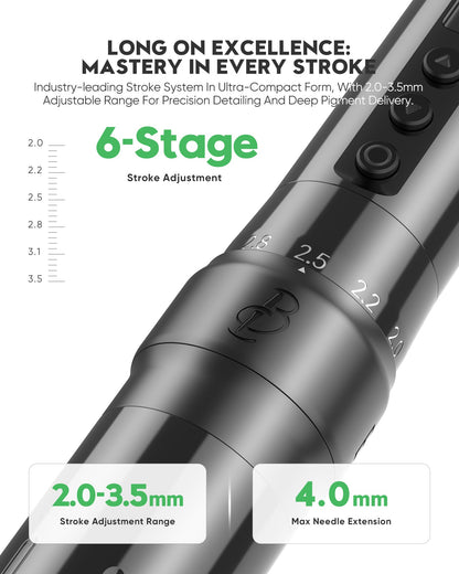 Biomaser Plenilune U1 Pro Wireless Tattoo & PMU Machine With Adjustable Stroke