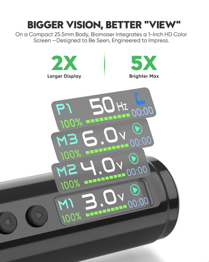 Biomaser Plenilune U1 Pro Wireless Tattoo & PMU Machine With Adjustable Stroke