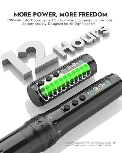 Biomaser Plenilune U1 Pro Wireless Tattoo & PMU Machine With Adjustable Stroke