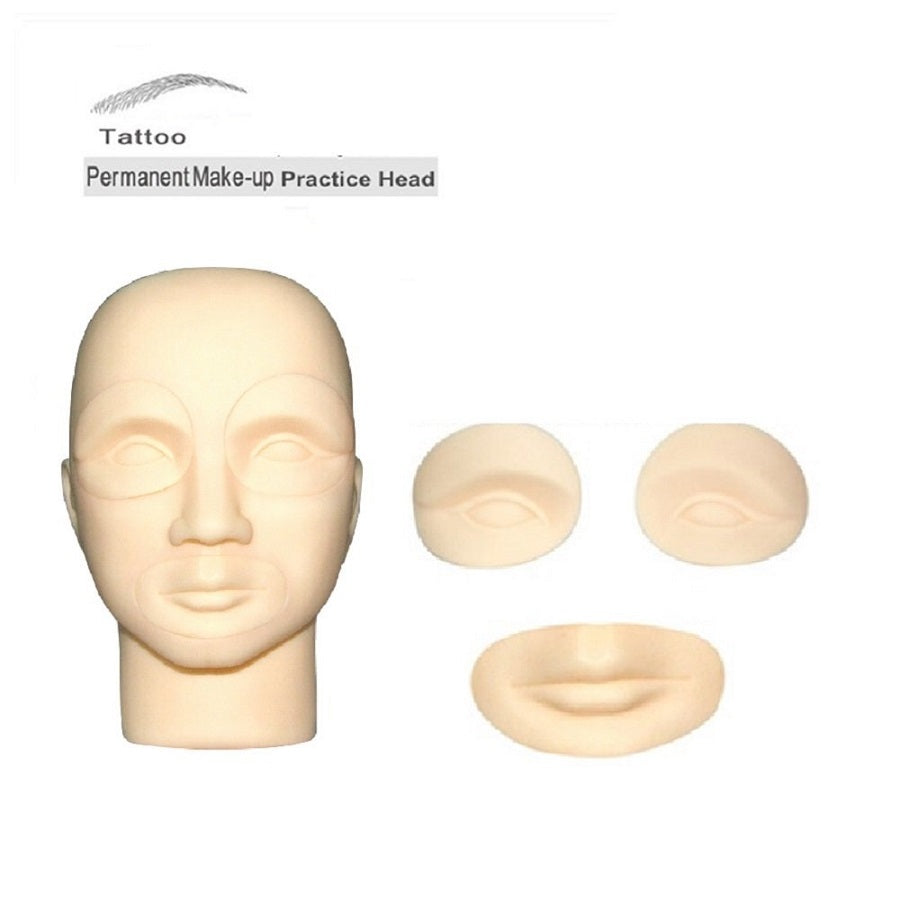 Goochie 3D Rubber Permanent Make Up Practice Skin For (Head Model)