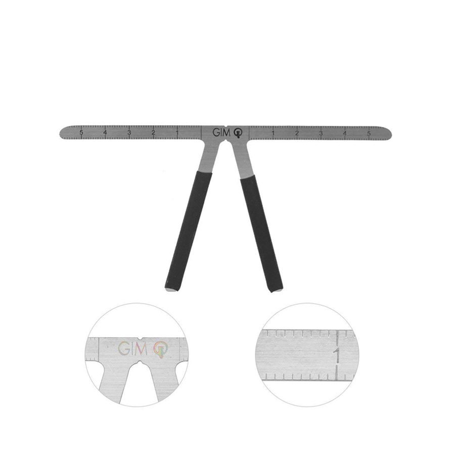 Eyebrow Measuring Metal T Type Scale