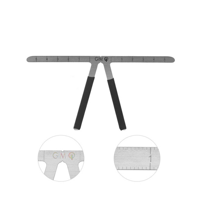Eyebrow Measuring Metal T Type Scale