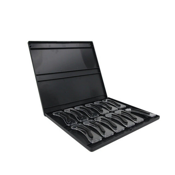 Microblading Eyebrow Design Shapes Reusable Stamp Type Stencil Set - 12