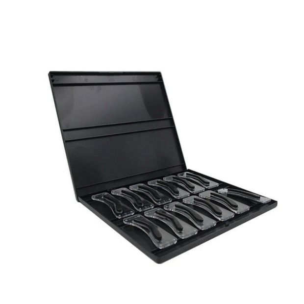 Microblading Eyebrow Design Shapes Reusable Stamp Type Stencil Set - 12