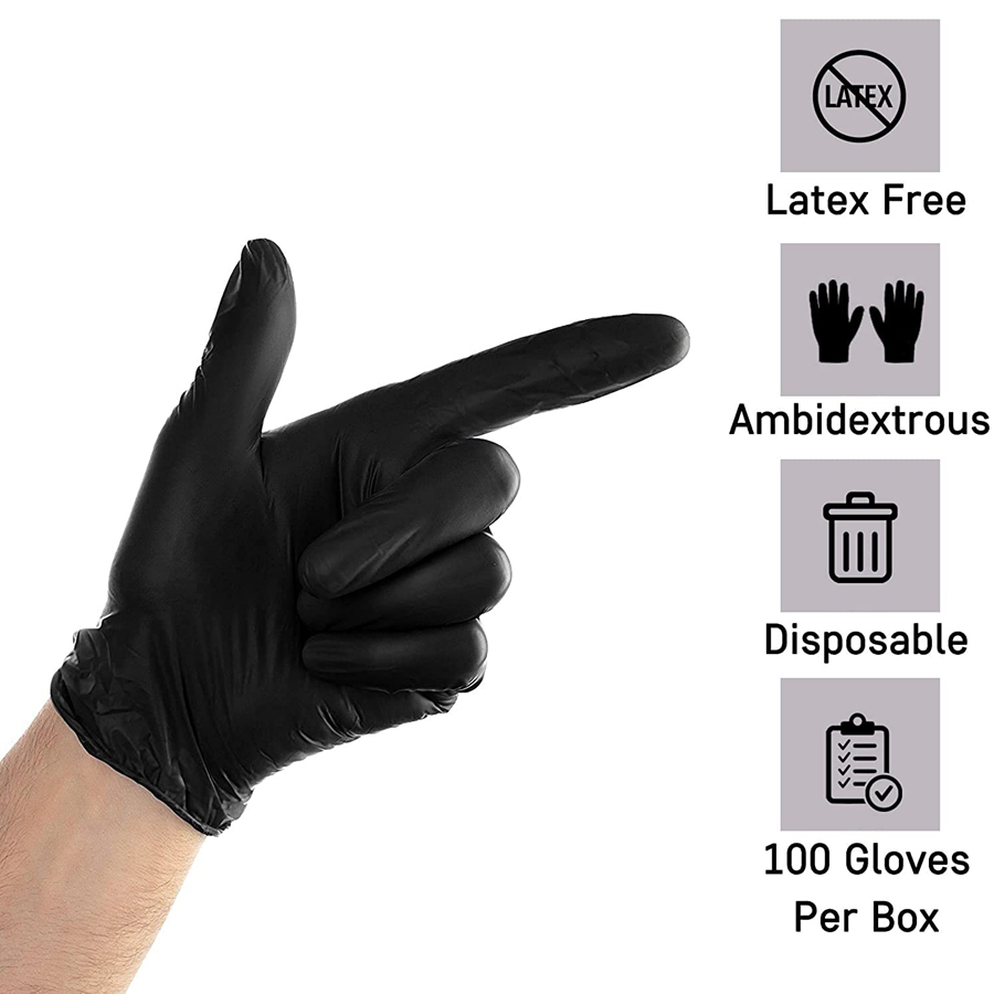 TG Nitrile Vinyl Blend Gloves - Black